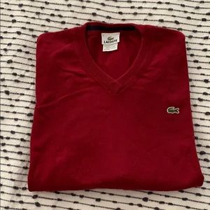 Lacoste sweater, red, size 5